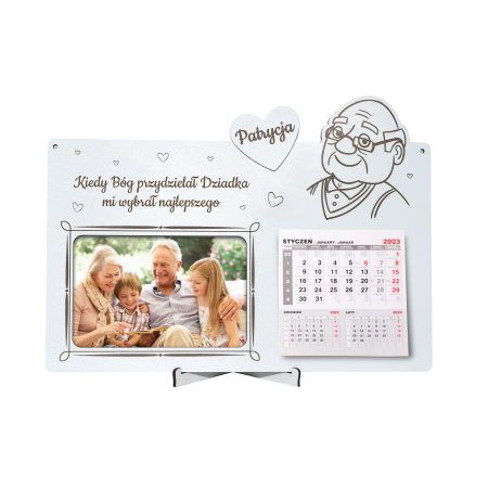 Prezent na Dzień Babci i Dziadka wyjątkowowy Kalendarz 2026 ze zdjęciem